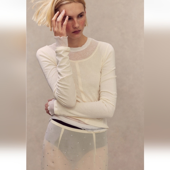 SHEER COTTON TOP - Picture 1 of 7